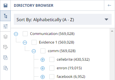 Directory Browser showing containers tree.